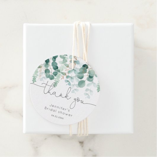 Eucalyptus groen elegante bruids dank je bedankjes labels (In situ)
