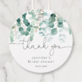 Eucalyptus groen elegante bruids dank je bedankjes labels (Voorkant)