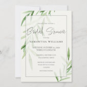 Eucalyptus groen elegante bruidsdouche kaart (Voorkant)
