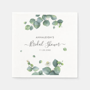 Eucalyptus groen elegante bruiloftsshower papier servet