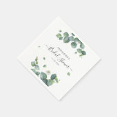 Eucalyptus groen elegante bruiloftsshower papier servet (Hoek)