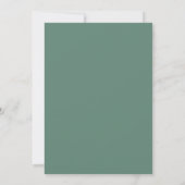 Eucalyptus Groen Elegante Signature Script Trouw Kaart (Achterkant)