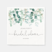 Eucalyptus groen elegante vrijgezellenfeesten serv servet (Voorkant)