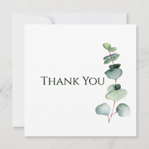 Eucalyptus groen Elegante Waterverf Dank u