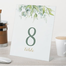Eucalyptus groen elegantie fris ontwerp reclamebord met voetstuk