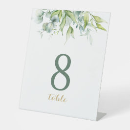 Eucalyptus groen elegantie fris ontwerp reclamebord met voetstuk