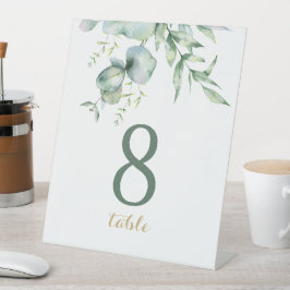 Eucalyptus groen elegantie frisse ontwerp sokkel reclamebord met voetstuk