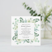 Eucalyptus groen en bloesems Vrijgezellenfeest Kaart (Staand voorkant)