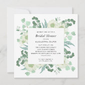 Eucalyptus groen en bloesems Vrijgezellenfeest Kaart (Voorkant)