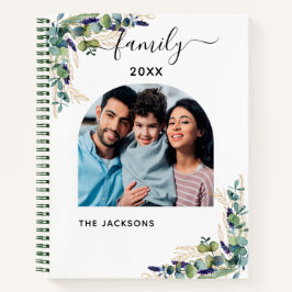 Eucalyptus groen familie foto naam notitieboek