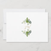 Eucalyptus groen foto doop doop bedankkaart (Achterkant)