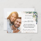 Eucalyptus groen foto trouw save the date (Voorkant)