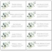 Eucalyptus groen gastnamen Adresetiketten Sticker (Voorkant)