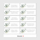 Eucalyptus groen gastnamen Adresetiketten Sticker (Vel)