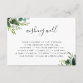 Eucalyptus Groen gebladerte bruiloft goed wensen Informatiekaartje (Voorkant)