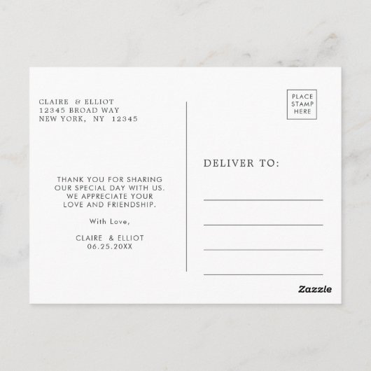 Eucalyptus groen gebladerte dank u briefkaart (Achterkant)