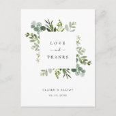Eucalyptus groen gebladerte dank u briefkaart (Voorkant)