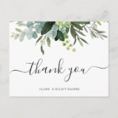 Eucalyptus groen gebladerte dank u briefkaart (Voorkant)