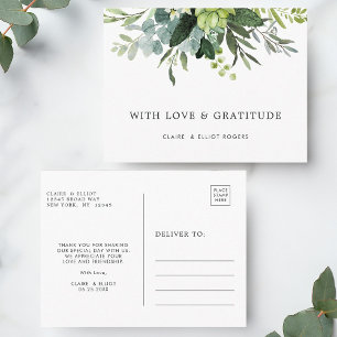 Eucalyptus groen gebladerte dank u briefkaart