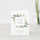 Eucalyptus groen gebladerte dank u gevouwen Kaart (Voorkant)