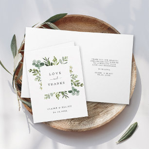 Eucalyptus groen gebladerte dank u gevouwen Kaart