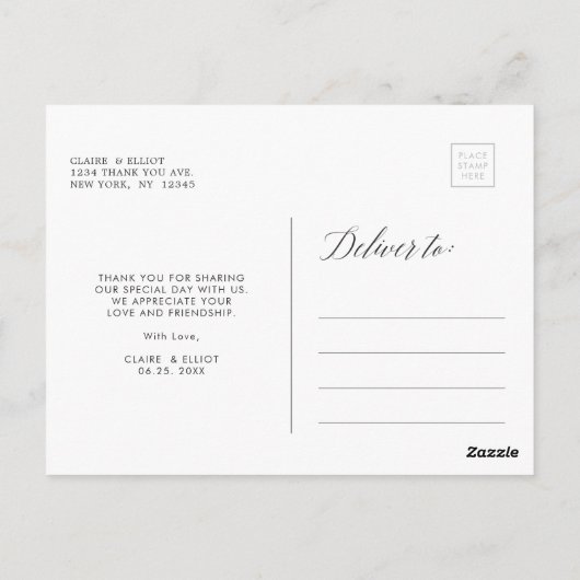 Eucalyptus groen gebladerte foto dank u briefkaart (Achterkant)