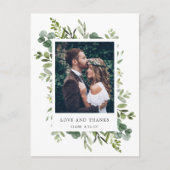 Eucalyptus groen gebladerte foto dank u briefkaart (Voorkant)