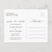 Eucalyptus Groen gebladerte Sla de datumfoto op Aankondigingskaart (Achterkant)