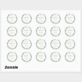Eucalyptus groen Genderneutraal Baby shower Ronde Sticker (Vel)