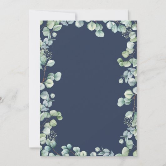 Eucalyptus groen geometrisch goud Vrijgezellenfees Kaart (Achterkant)