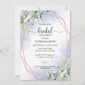 Eucalyptus groen geometrische bruids thee party in kaart (Voorkant)