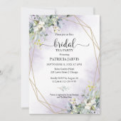 Eucalyptus groen geometrische bruids thee party kaart (Voorkant)