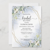 Eucalyptus groen geometrische bruids thee party kaart (Voorkant)