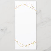 Eucalyptus groen geometrische bruiloft douche menu (Achterkant)