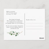 Eucalyptus groen geometrische verandering van plan briefkaart (Achterkant)