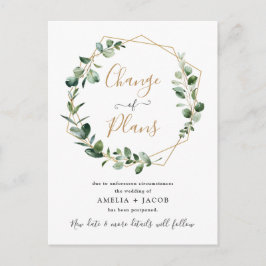 Eucalyptus groen geometrische verandering van plan briefkaart