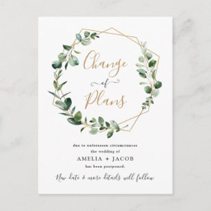 Eucalyptus groen geometrische verandering van plan briefkaart