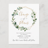 Eucalyptus groen geometrische verandering van plan briefkaart (Voorkant)