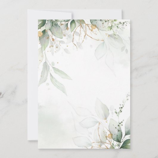 Eucalyptus groen Geslacht onthullen Partij Kaart (Achterkant)