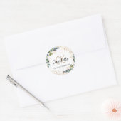 Eucalyptus groen glitter monogram dank u ronde sticker (Envelop)