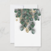 Eucalyptus groen glitters goud folie wit kaart (Achterkant)
