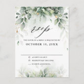 Eucalyptus groen gom botanische bruiloft RSVP Briefkaart (Voorkant)