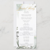 Eucalyptus groen & goud aquarel Bruiloft (Achterkant)