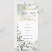 Eucalyptus groen & goud aquarel Bruiloft (Voorkant)