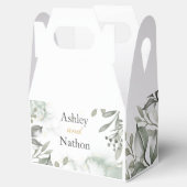 Eucalyptus groen & goud aquarel Bruiloft Bedankdoosjes (Geopend)