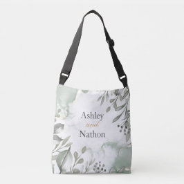 Eucalyptus groen & goud aquarel Bruiloft Crossbody Tas