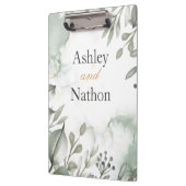 Eucalyptus groen & goud aquarel Bruiloft Klembord (Links)