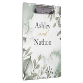 Eucalyptus groen & goud aquarel Bruiloft Klembord (Rechts)
