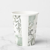 Eucalyptus groen & goud aquarel Bruiloft Papieren Bekers (Rechts)