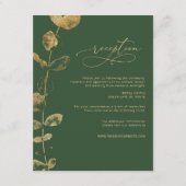 Eucalyptus groen goud bruiloft details behuizing informatiekaartje (Voorkant)